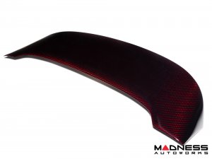 FIAT 500 Roof Spoiler - Carbon Fiber - ABARTH Style - Red Candy